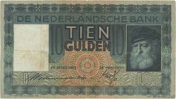 10 Gulden NETHERLANDS  1939 P.049 VF