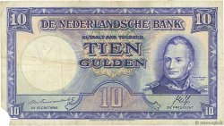 10 Gulden NETHERLANDS  1945 P.075b F