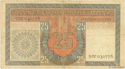 25 Gulden NETHERLANDS  1949 P.084 VF
