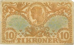 10 Kroner DENMARK  1925 P.021u VG