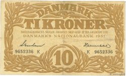 10 Kroner DINAMARCA  1937 P.031a q.BB