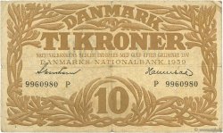 10 Kroner DINAMARCA  1939 P.031g BC