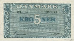 5 Kroner DINAMARCA  1944 P.035a AU+