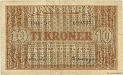 10 Kroner DENMARK  1944 P.036a F+