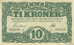 10 Kroner DÄNEMARK  1945 P.037a SS