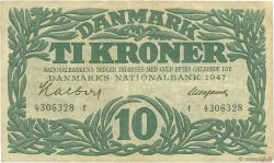 10 Kroner DANEMARK  1947 P.037d TTB