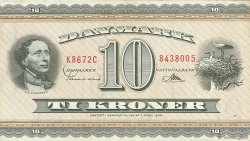 10 Kroner DANEMARK  1967 P.044u