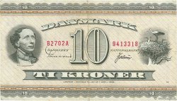 10 Kroner DINAMARCA  1970 P.044aa BB