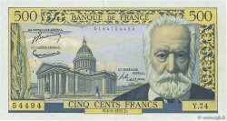 500 Francs VICTOR HUGO FRANCIA  1955 F.35.05 BC+