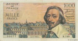 1000 Francs RICHELIEU FRANCIA  1955 F.42.13 BC+