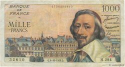 1000 Francs RICHELIEU FRANCE  1956 F.42.22 VG