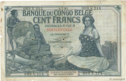 100 Francs CONGO BELGA  1927 P.11e B