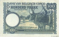 100 Francs BELGIAN CONGO  1949 P.17d VF+