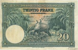 20 Francs BELGIAN CONGO  1952 P.23 VF