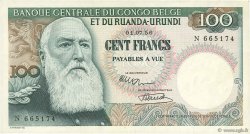 100 Francs CONGO BELGA  1956 P.33a q.SPL