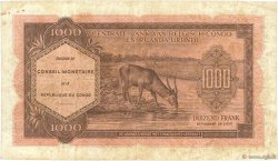 1000 Francs CONGO, DEMOCRATIC REPUBLIC  1962 P.002a F