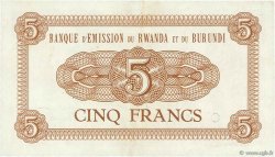 5 Francs RWANDA BURUNDI  1960 P.01 EBC a SC