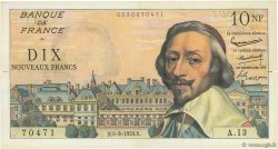 10 Nouveaux Francs RICHELIEU FRANCE  1959 F.57.01 VF-