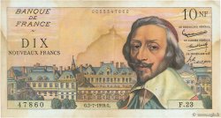 10 Nouveaux Francs RICHELIEU FRANKREICH  1959 F.57.02 S