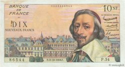10 Nouveaux Francs RICHELIEU FRANCE  1959 F.57.03 VF