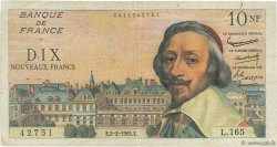 10 Nouveaux Francs RICHELIEU FRANCIA  1961 F.57.14 RC+