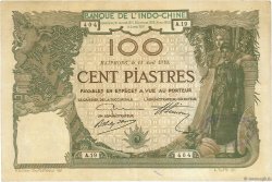 100 Piastres FRENCH INDOCHINA Haïphong 1919 P.018 F+