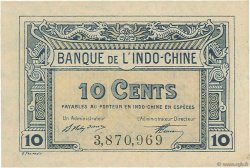 10 Cents FRENCH INDOCHINA  1919 P.043 XF+