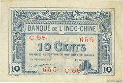 10 Cents FRENCH INDOCHINA  1919 P.044 VF