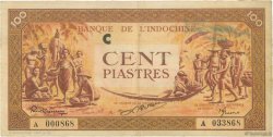 100 Piastres orange INDOCHINE FRANÇAISE  1942 P.066 TTB