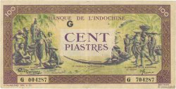 100 Piastres violet et vert INDOCINA FRANCESE  1942 P.067 q.BB