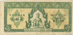 20 Piastres vert FRENCH INDOCHINA  1942 P.070 VG