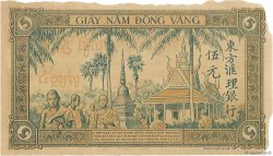 5 Piastres FRENCH INDOCHINA  1951 P.075a F