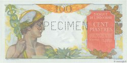 100 Piastres Spécimen FRENCH INDOCHINA  1947 P.082s AU+
