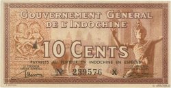 10 Cents FRENCH INDOCHINA  1939 P.085b