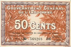 50 Cents FRENCH INDOCHINA  1939 P.087e XF