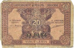 20 Cents INDOCHINA  1942 P.090 RC