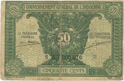50 Cents FRENCH INDOCHINA  1942 P.091b G