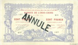 100 Francs Annulé NEW CALEDONIA  1914 P.17 VF