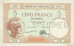 5 Francs Spécimen NOUVELLE CALÉDONIE  1926 P.36as XF+