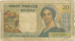 20 Francs NOUVELLE CALÉDONIE  1954 P.50b MC