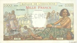 1000 Francs Spécimen NEW CALEDONIA  1938 P.43as XF-