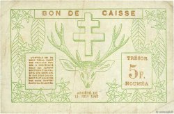 5 Francs NEW CALEDONIA  1943 P.58 F+