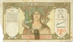 100 Francs TAHITI  1961 P.14d q.B