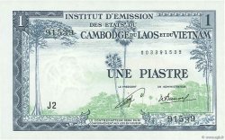1 Piastre - 1 Kip INDOCHINA  1954 P.100 FDC