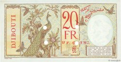 20 Francs Spécimen DSCHIBUTI   1941 P.07Bs ST