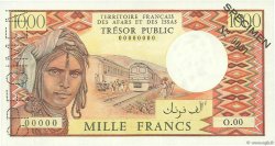 1000 Francs Spécimen FRENCH AFARS AND ISSAS  1975 P.34s VZ+