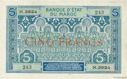 5 Francs MAROC  1924 P.09 SUP+