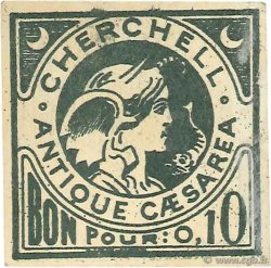 10 Centimes ALGERIA Cherchell 1916 JPCV.03 AU
