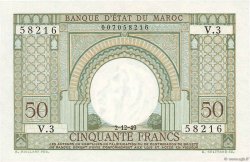 50 Francs MAROCCO  1949 P.44 FDC