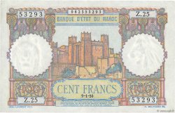 100 Francs MAROKKO  1950 P.45 VZ